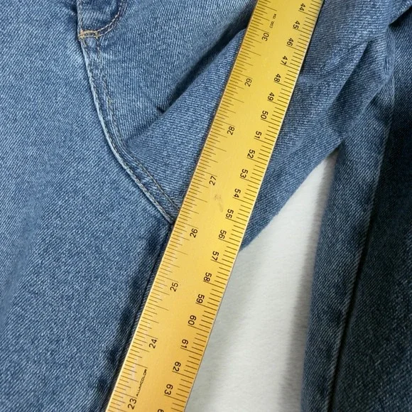 Democracy Womens Blue Denim AB Tech Crop Jeans Size 16 Relaxed Fit Casual‎ - Picture 8 of 9